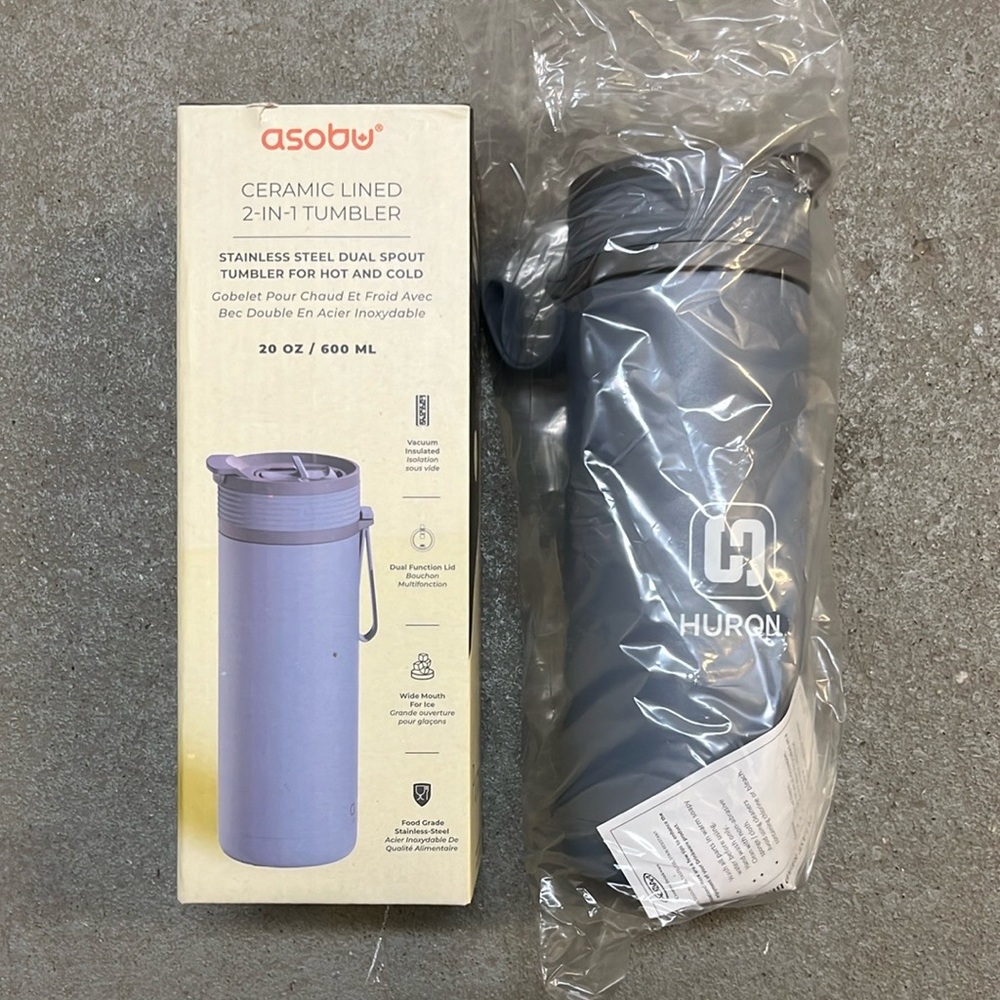 Asobu Ceramic Lined 2-in-1 Tumbler NEW
